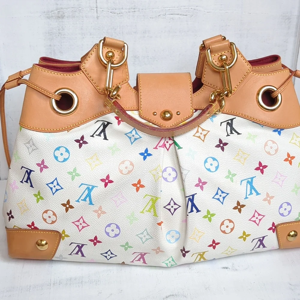 LOUIS VUITTON WHITE MULTI URSULA TOTE BAG - Picture 9 of 16